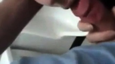 Cute Gamestop Employee Backroom Blowjob