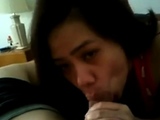 Filipina Aline sucking and swallow