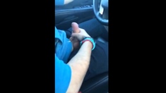 Wanking and cumming in the car with a buddy