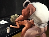 Hot anal fuck in police station with a hot college girl