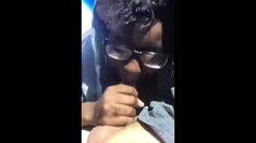 Black girl suck her white boyfriend in car