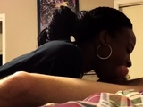 Black girlfriend blow and deepthroat