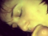 Car blowjob with facial