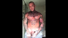 Tattoed guy and huge cock 3