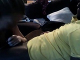 Blonde blows her friend's big black dick