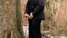 daddy alone outside