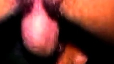 Hot Black cock fucking bareback through Gloryhole