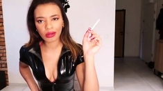 MahoganyQen - Red Lips Smoking- Ashtray POV