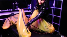 Extreme fetish latex play