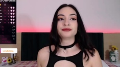 Beautiful teen brunette Jessica Sinn masturbates