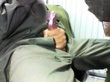 Big-Cock Daddy Masturbating at Work