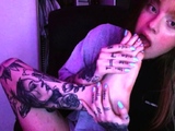 Sexy leggy brunette enjoys foot fetish