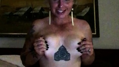 Stacked brunette goes solo toys and masturbation