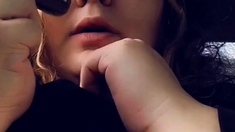 Hot blonde with big boobs solo