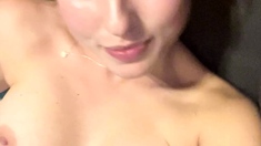 Small titted brunette amateur anal nailed at home