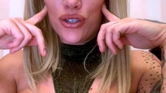 Big boobs milf masturbates with her dildo