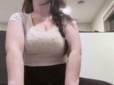 Hot amateur busty brunette masturbate in webcam