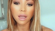 Big Boobed Blonde Masturbates With A Dildo In The Bathroom