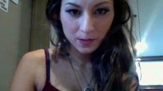 Tattoed Amateur Webcam Girl Hot Dildo Action Masturbation