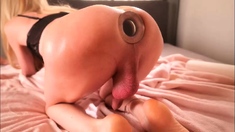 Shemale tranny enjoying solo masturbation