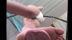 Footlovin - Abby Paradise Testicle Stomp