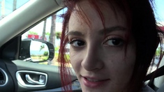 Hitch hiking teen outdoor public fuck in this hd video