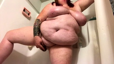 Busty Curly Brunette With Big Boobs Fucks On Couch