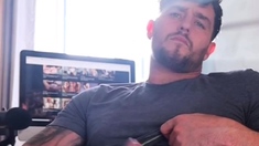 Porn addict jerk his cock for you