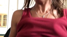 Big boobs milf masturbates with her dildo
