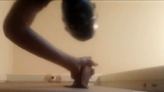 High-Heeled Milf Sucks and Fucks in a Catsuit at a Gloryhole