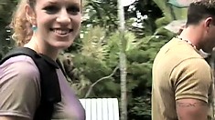 Skinny Teen With Big Natural Tits Gets Fucked On Her Campus Tour
