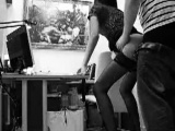 Secretary slut in bend over fuck