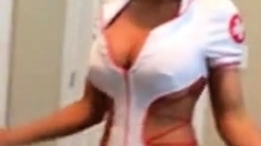 Great Blowjob From Busty Nurse