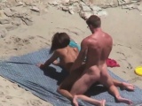 Amateur couples filmed fucking on the beach