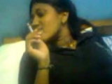 Desi girl smoking and giving blowjob