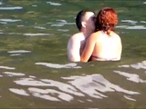 Amateur couple playing at beach - Madeira Island - Seixal