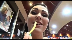 public cum eating