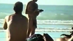 Str8 big dick on beach