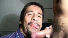 Slave Deepthroating His Master's Huge Cock