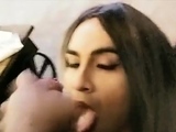 Cute colombian cd sucking cock and gets nice facial