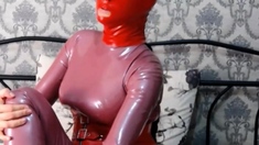 Latex Wank Jerk Off