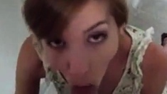 Blowjob With Facial In Apartment Stairway